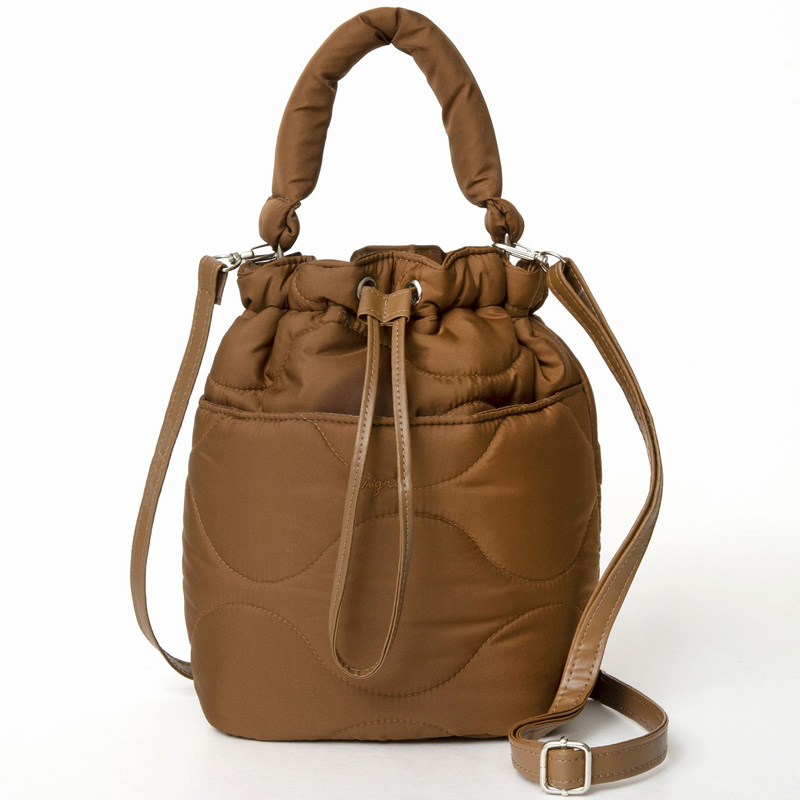 絎縫兩用束口包（Brown）