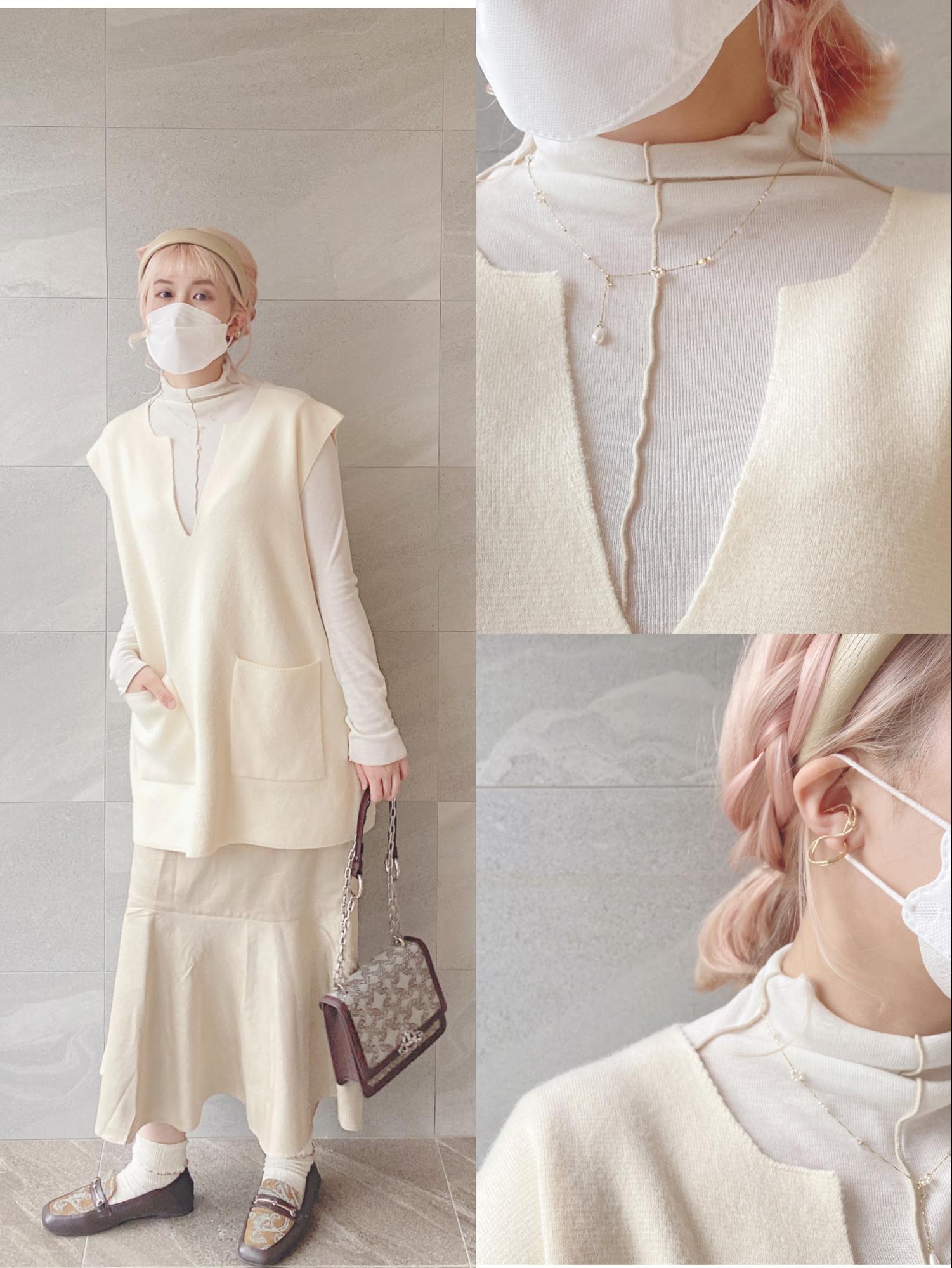 淡色コーデx精巧細緻飾品