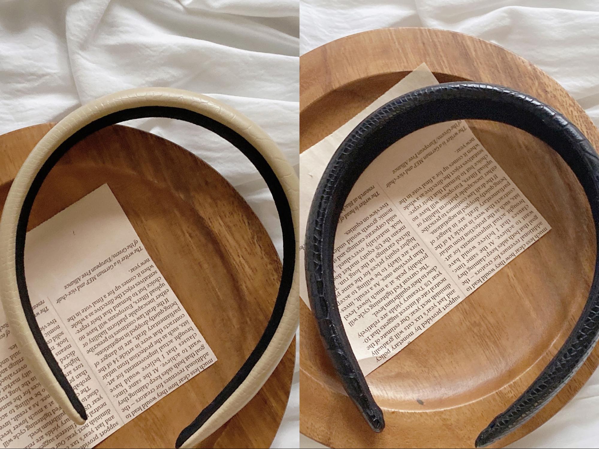 髮箍 | 花邊教主 · 皮革紋