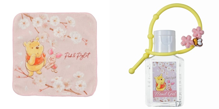 日本迪士尼2022春季商品sakura2022-維尼手帕與乾洗手