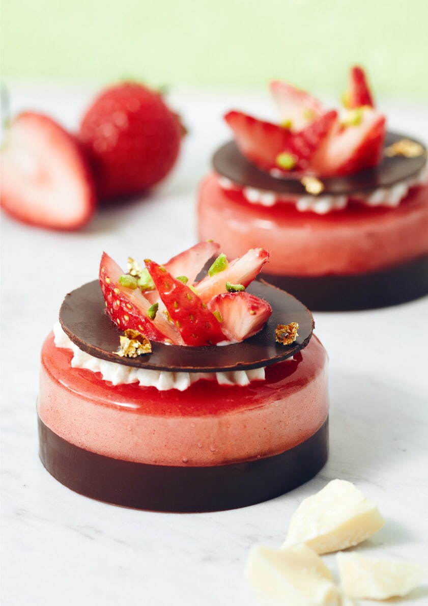 ホATELIER de GODIVA_ワイトチョコレートストロベリームース_白巧克力草莓慕斯