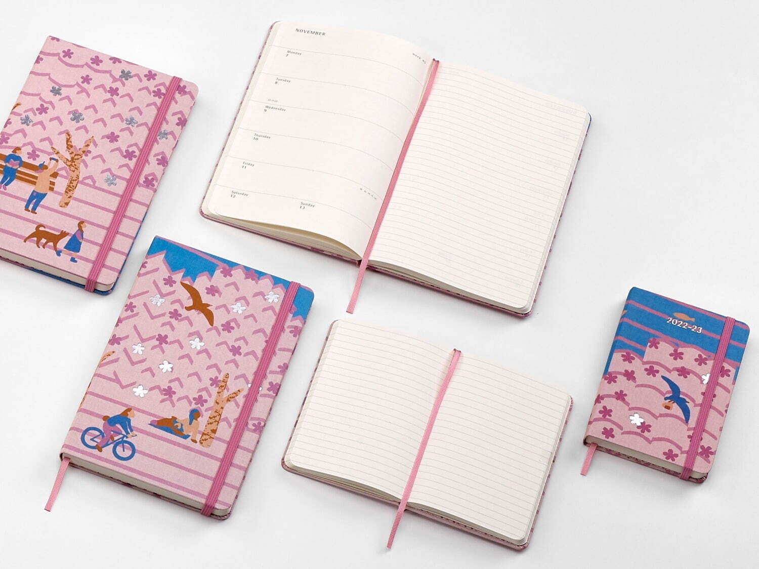 moleskine_冰室友里_櫻花系列_紡織品封面_內頁樣式