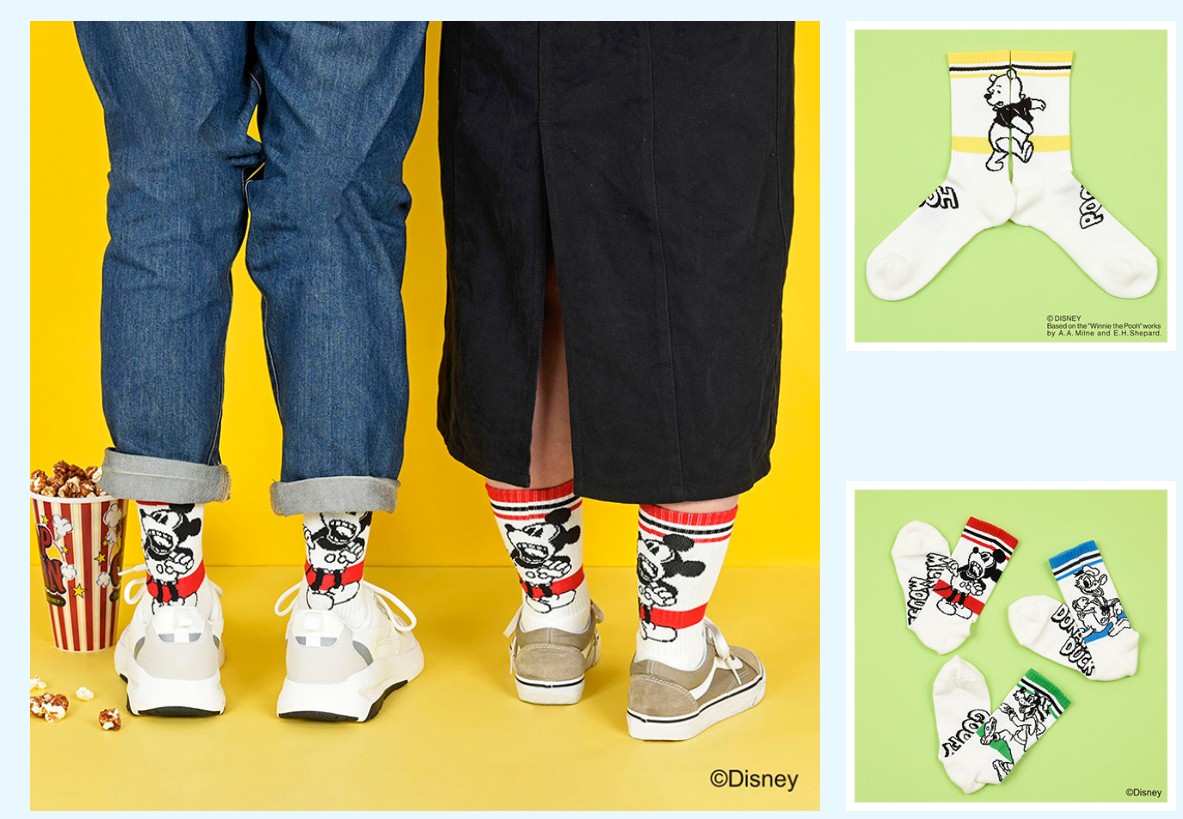 fukuske_福助_襪子_迪士尼_米奇_米妮_維尼熊