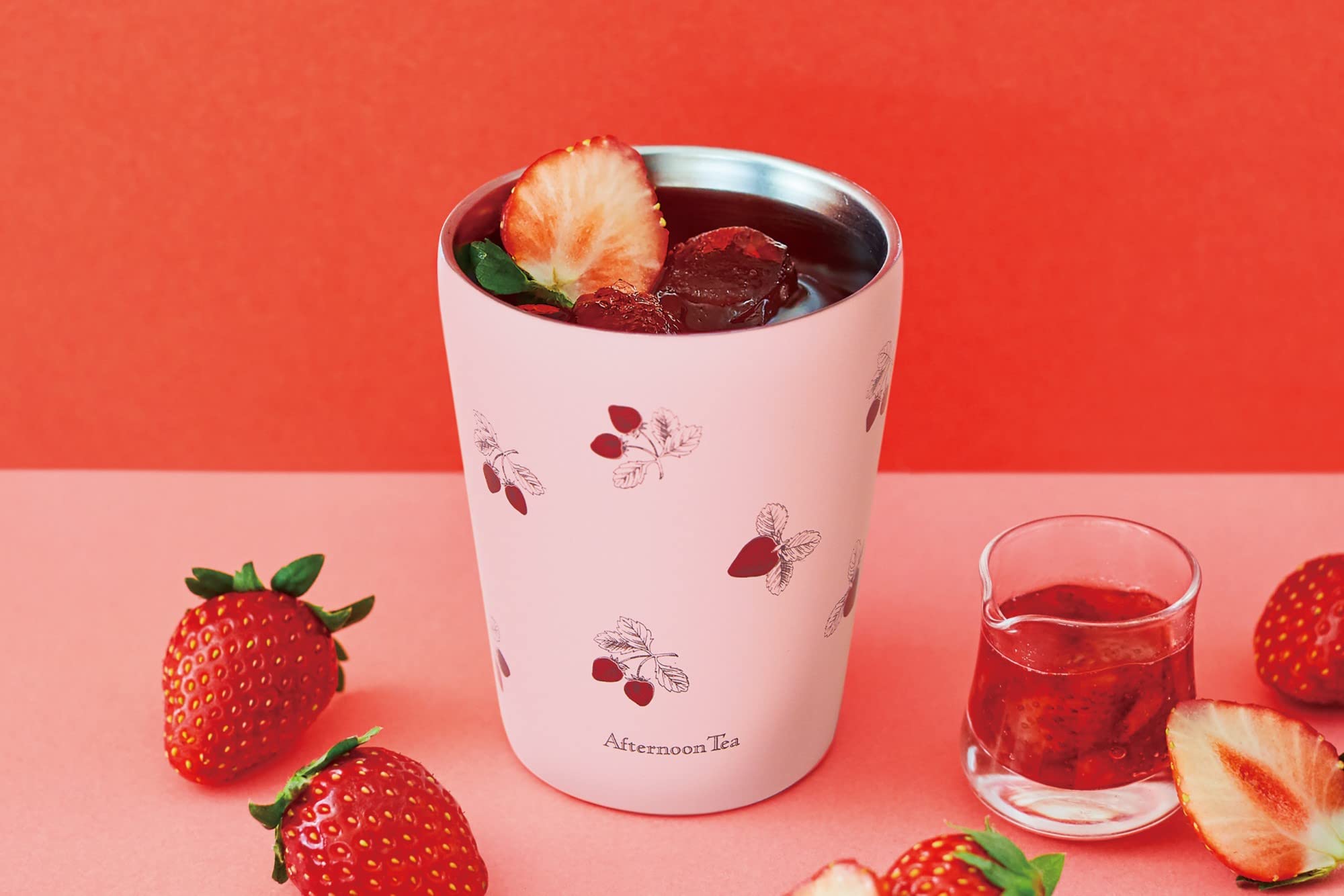 草莓圖案保冷&保溫隨行杯