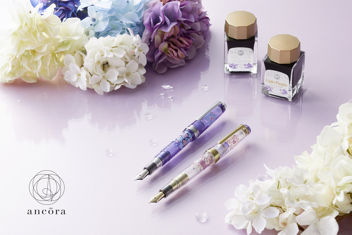 Plus x Sailor 紫陽花鋼筆墨水限定組