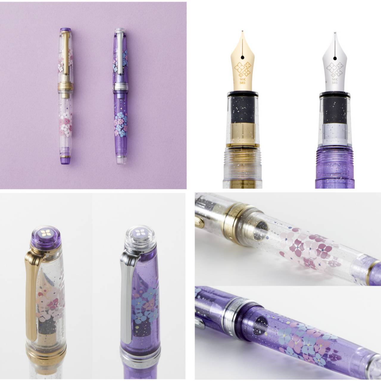Plus x Sailor 紫陽花鋼筆墨水限定組