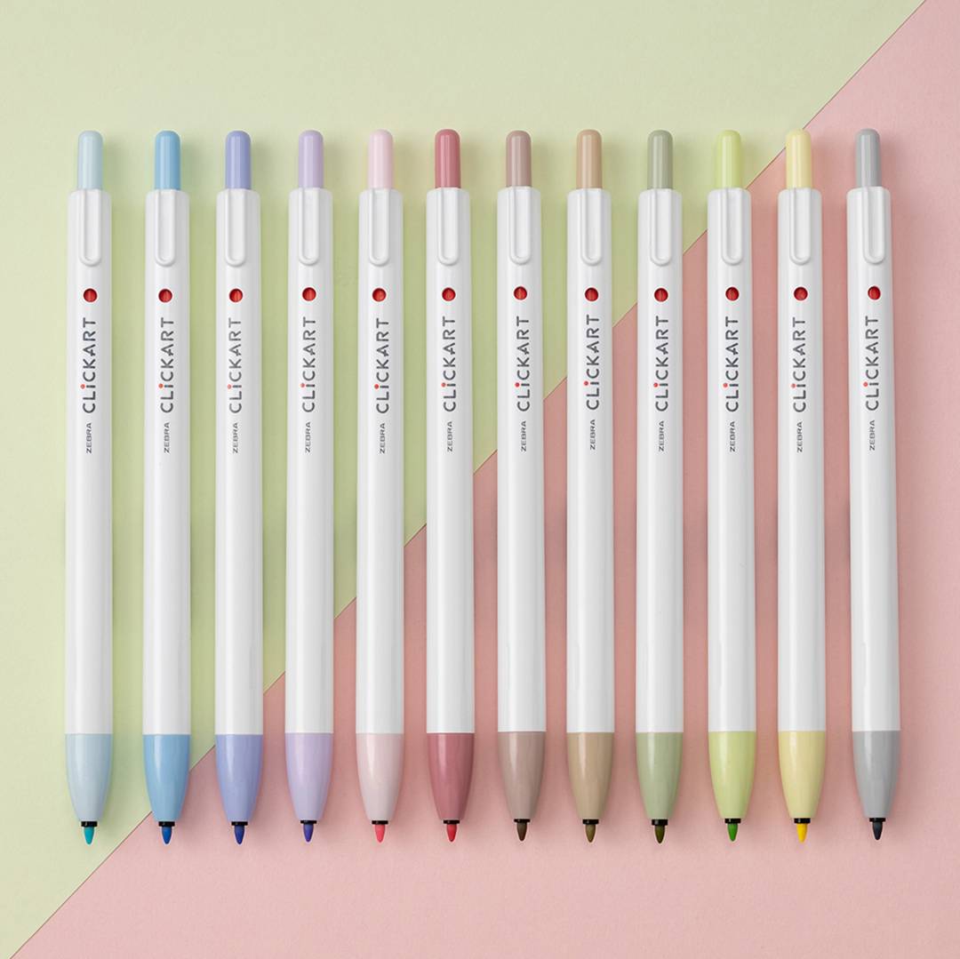 ZEBRA Clickart按壓水性彩色筆新色