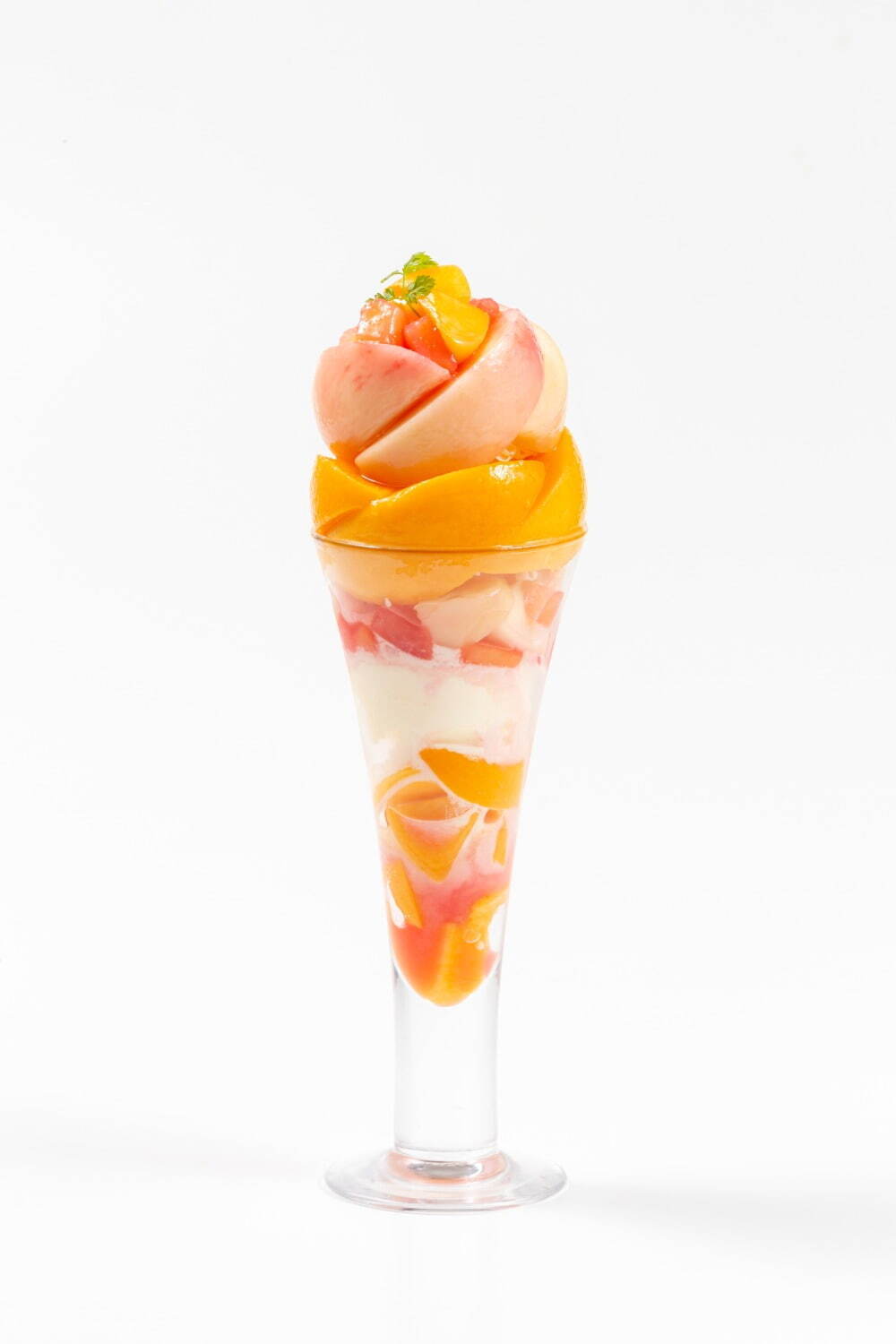 2022年8月_美麗甜點_fruits peak_黃金桃與白桃的2種桃聖代