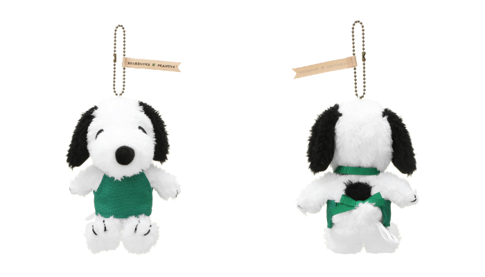 星巴克_史努比_花生家族_網路商店限定_史努比綠圍裙吊飾