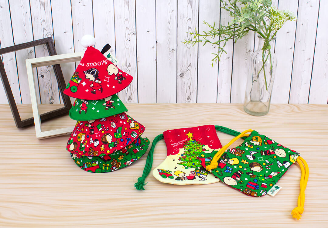 SNOOPY耶誕隔熱手套&束口袋