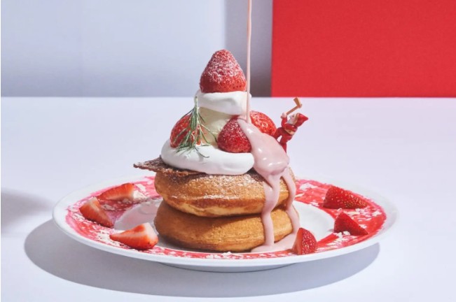 2022年11月_美麗甜點_cafe&books bibliotheque_THE CHRISTMAS STORY of bibliothèque_草莓鬆餅