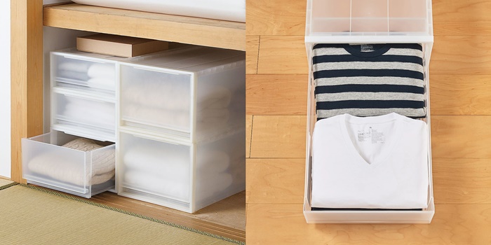 PP半透明抽屜型衣物收納箱