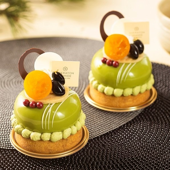 22023年1月_美麗甜點_東京灣喜來登大酒店_和風甜點_抹茶金柑慕斯蛋糕