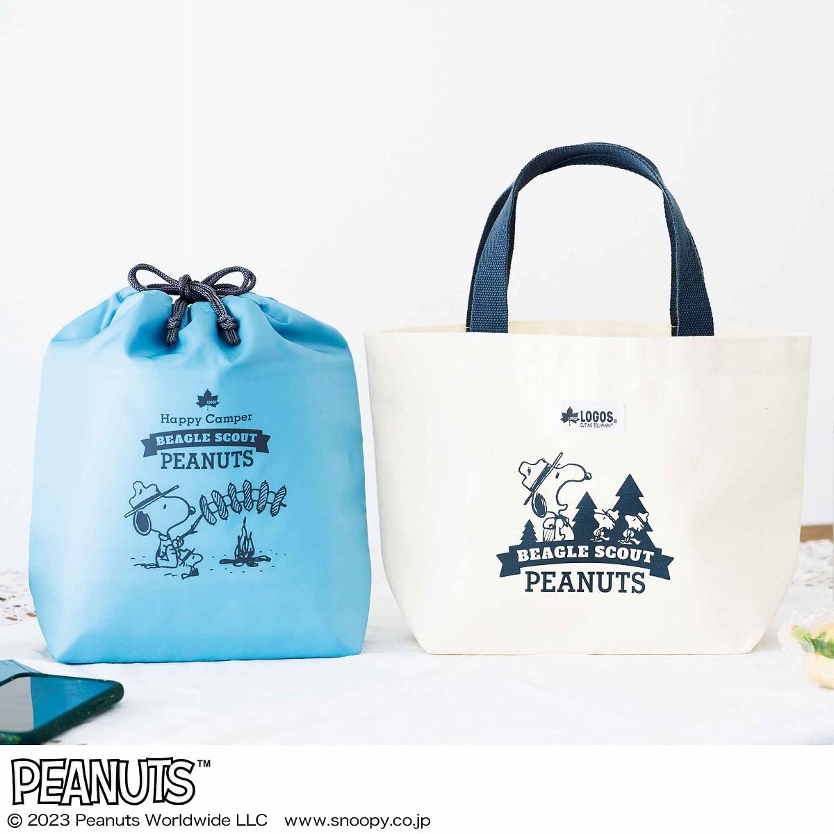 LOGOS×SNOOPY托特包＆保冷束口袋