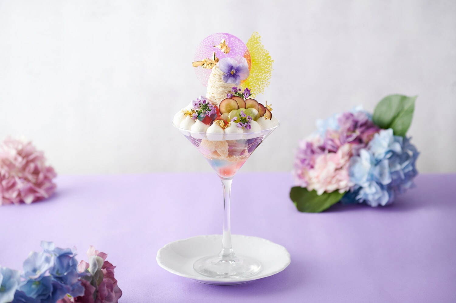 2023年4月_美麗甜點_Ristorante Mangiare Water Edge YOKOHAMA_紫陽花與抹茶聖代