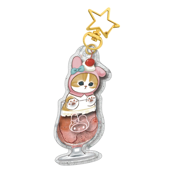 貓福珊迪蘇打水鑰匙圈