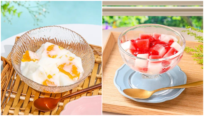 7-11_和風甜點_蜜柑牛奶寒天_牛乳蕨餅_草莓煉乳