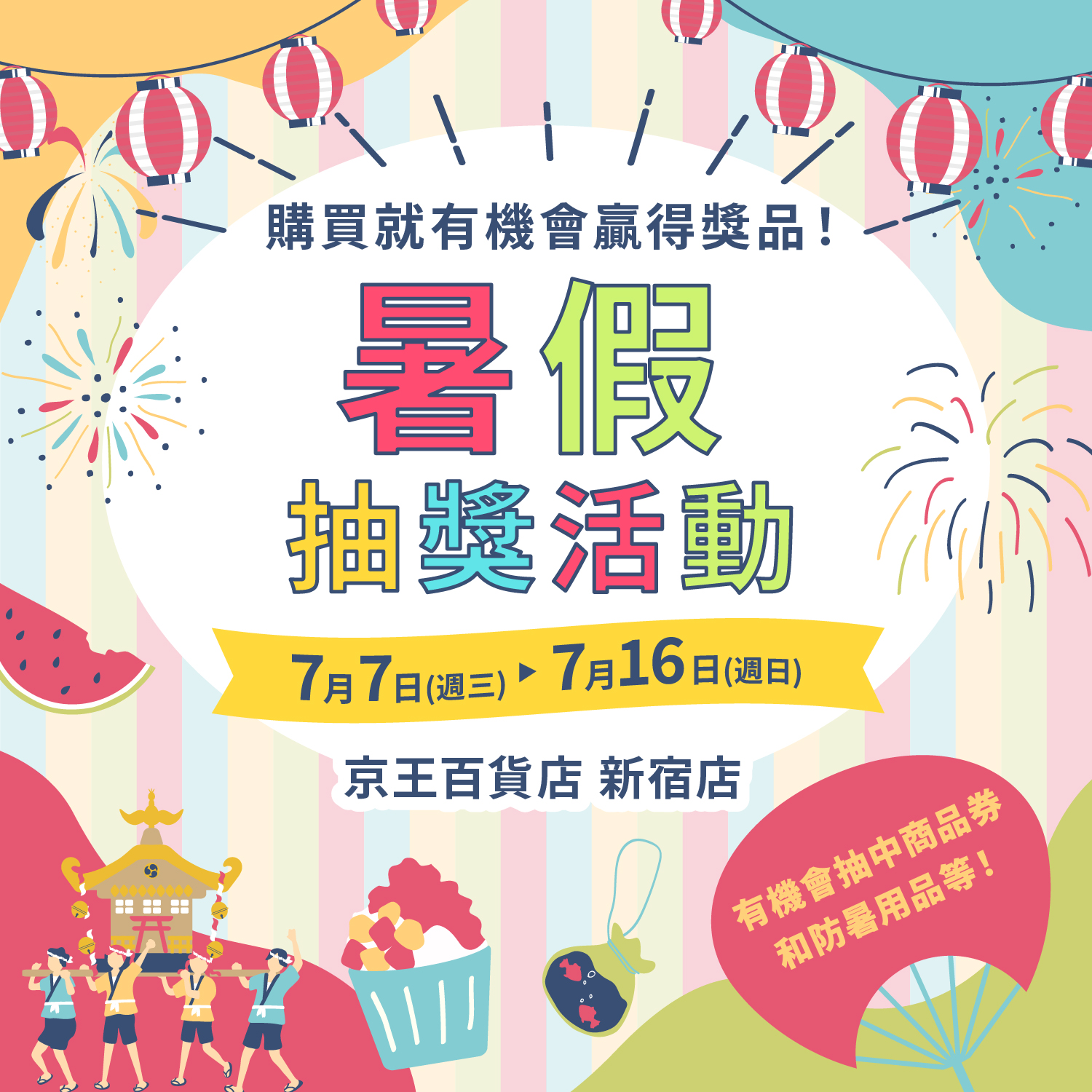 京王百貨暑假抽獎活動