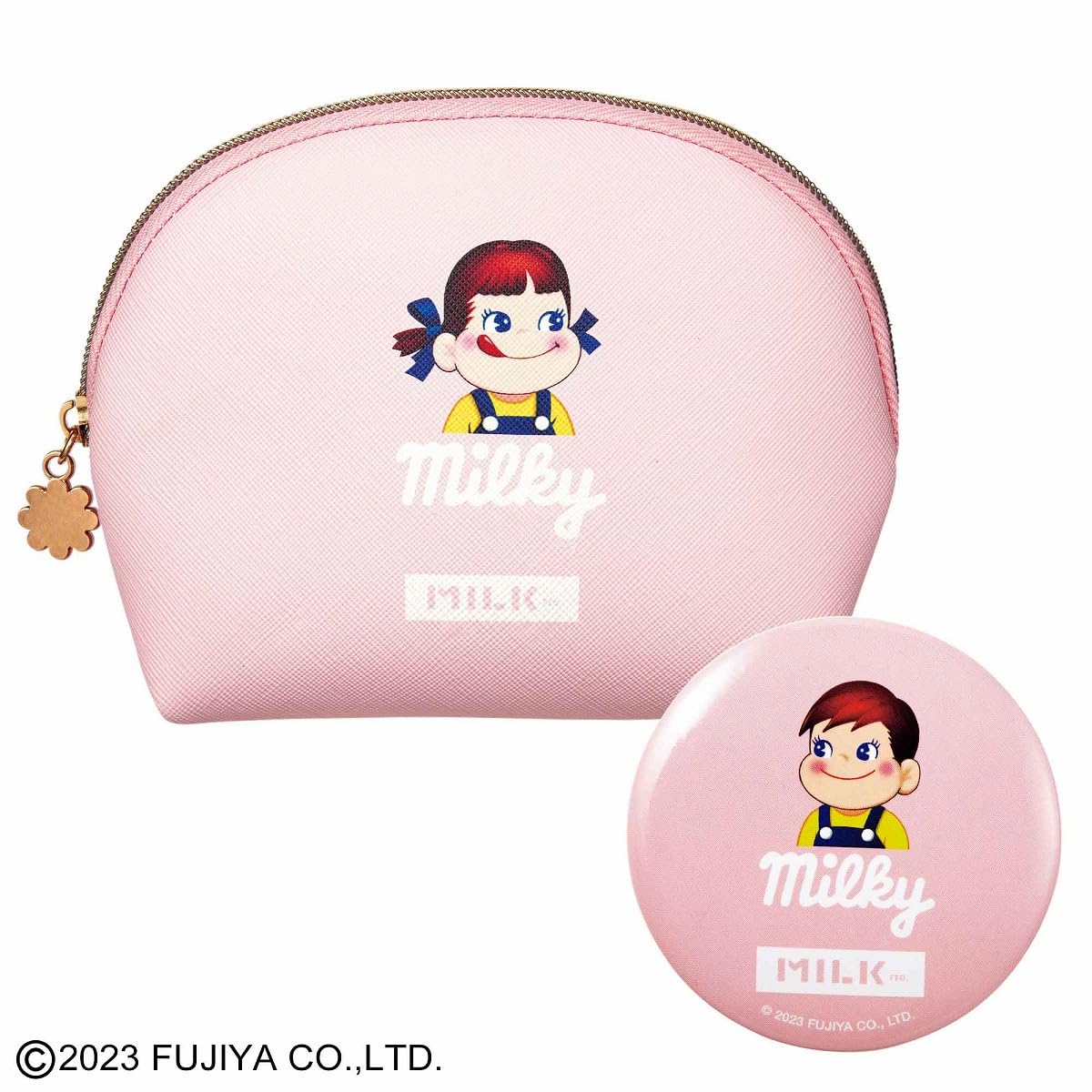 MILKFED.×不二家收納包＆小圓鏡