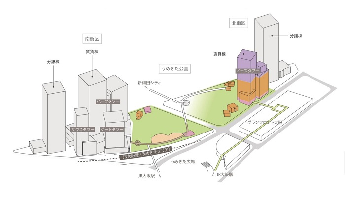 GRAND GREEN OSAKA分區