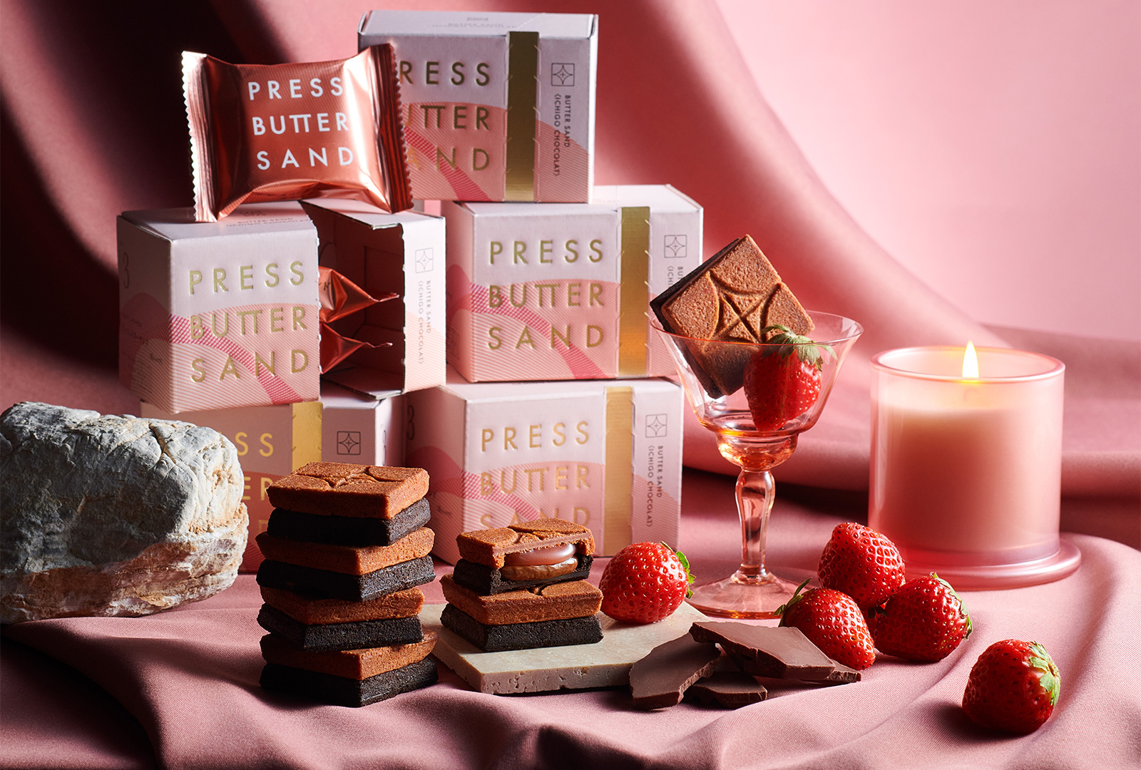 PRESS BUTTER SAND 季節限定草莓巧克力口味