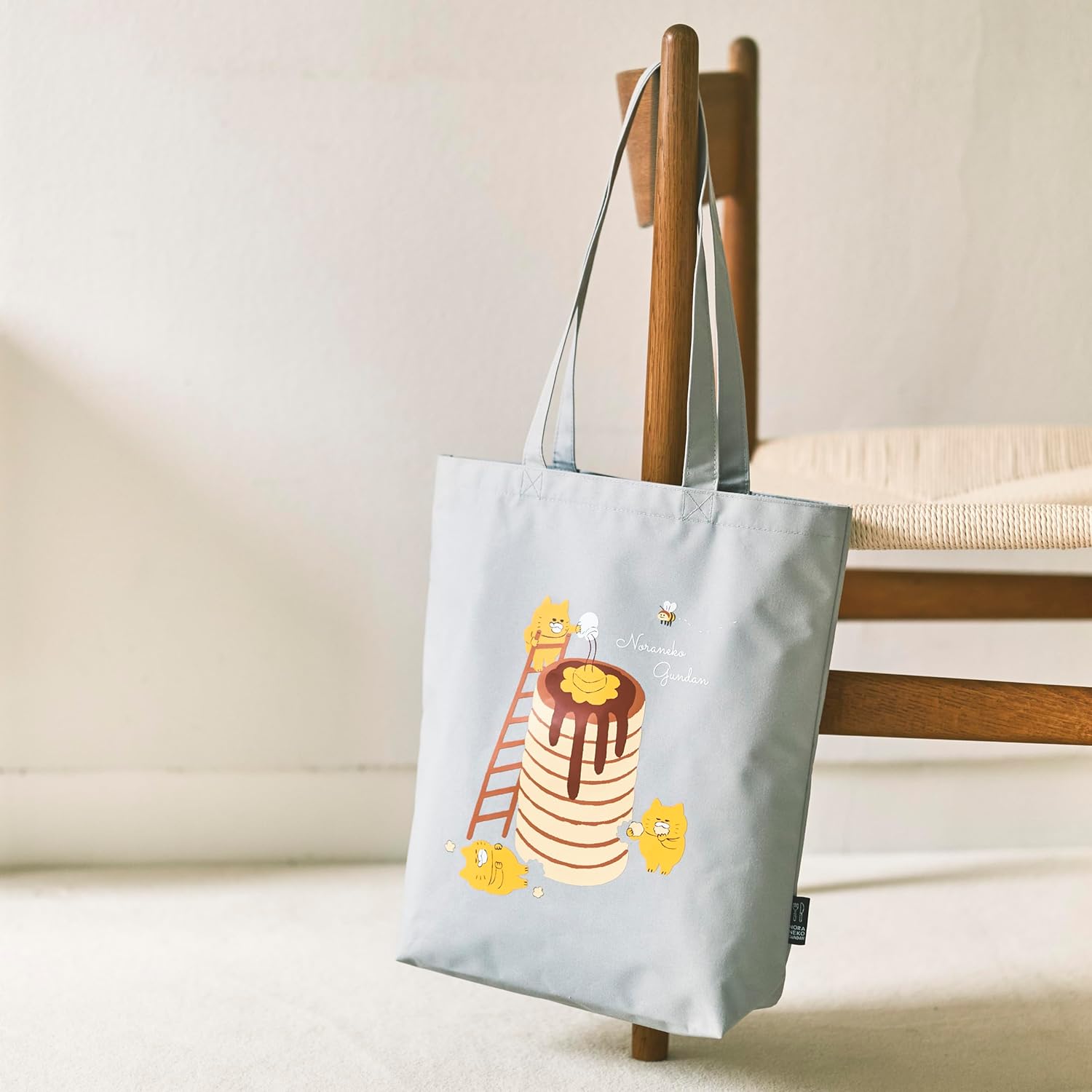 野貓軍團鬆餅圖案托特包