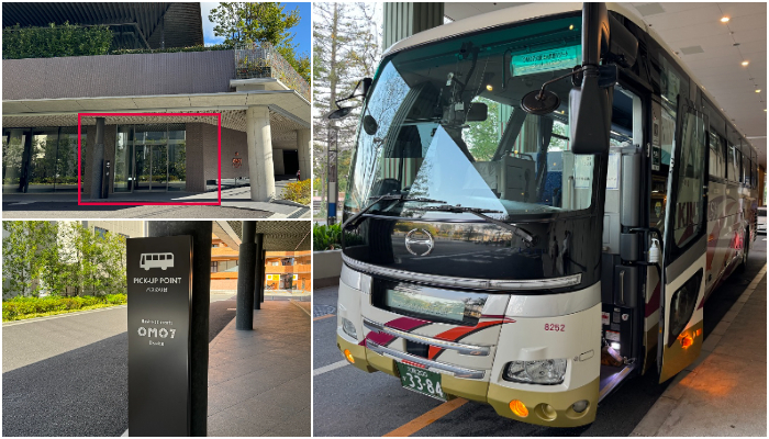 OMO7 大阪 by 星野集團_交通車搭乘位置_示意圖