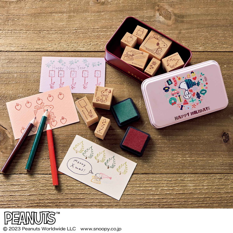 史努比鐵盒印章印泥組