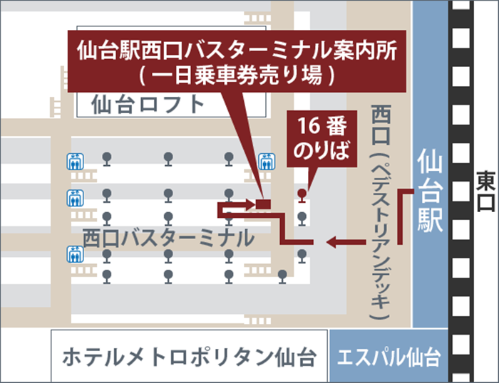 「るーぷる仙台」觀光巴士+地下鐵共通一日券