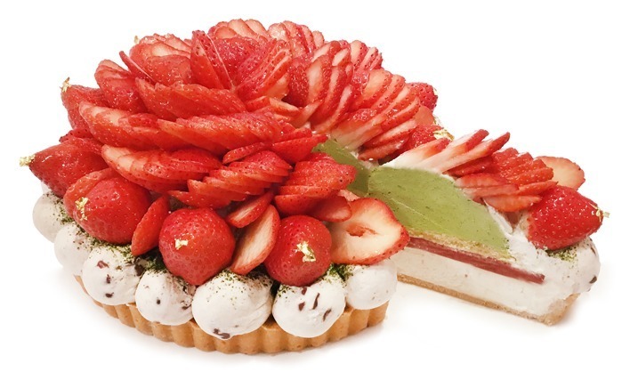 2024年1月_美麗甜點_Cafe comme ca_草莓日_抹茶草莓塔