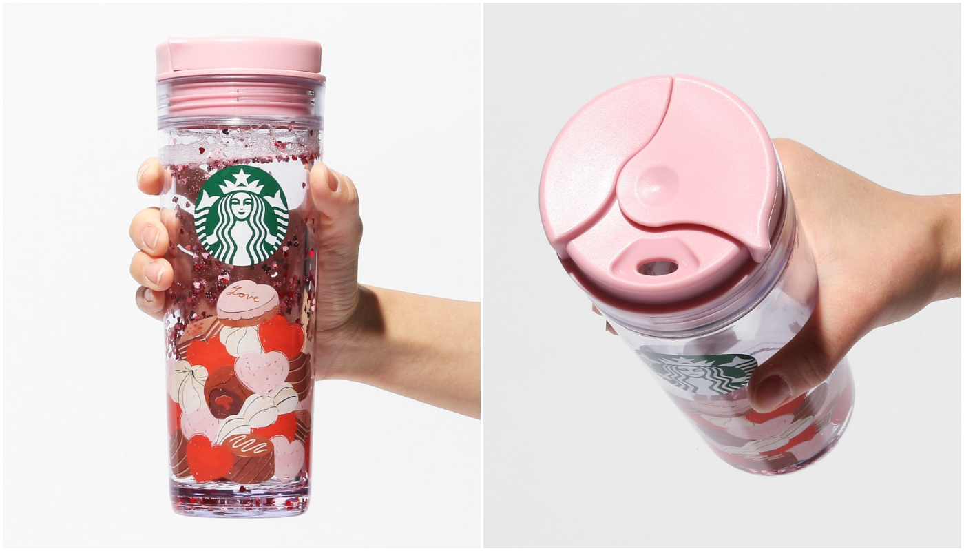 日本星巴克_情人節系列_商品_ バレンタイン 2024ウォーターインタンブラーチョコレート/情人節 2024 冷水壺 巧克力款