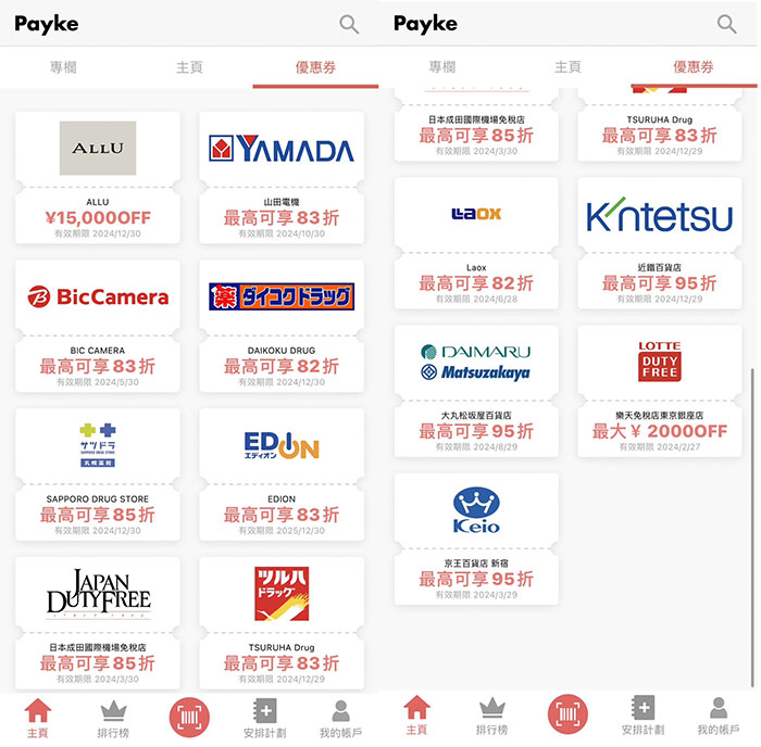 payke優惠券