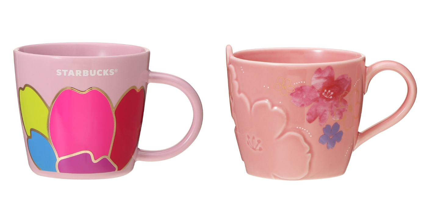日本星巴克_櫻花季_SAKURA2024_彩色花瓣馬克杯_花朵浮雕馬克杯