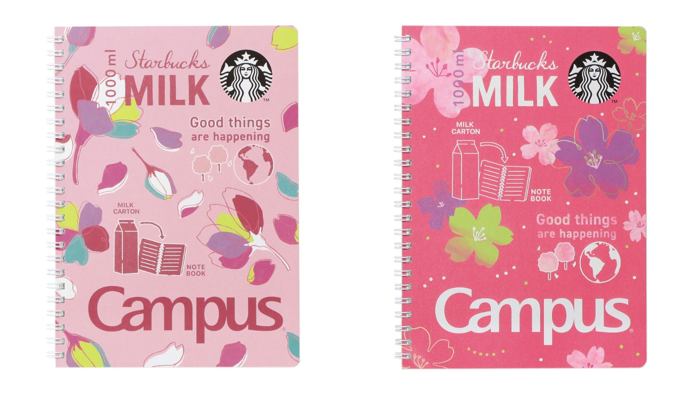 日本星巴克_櫻花季_SAKURA2024_SAKURA2024 CAMPUS 筆記本 粉色