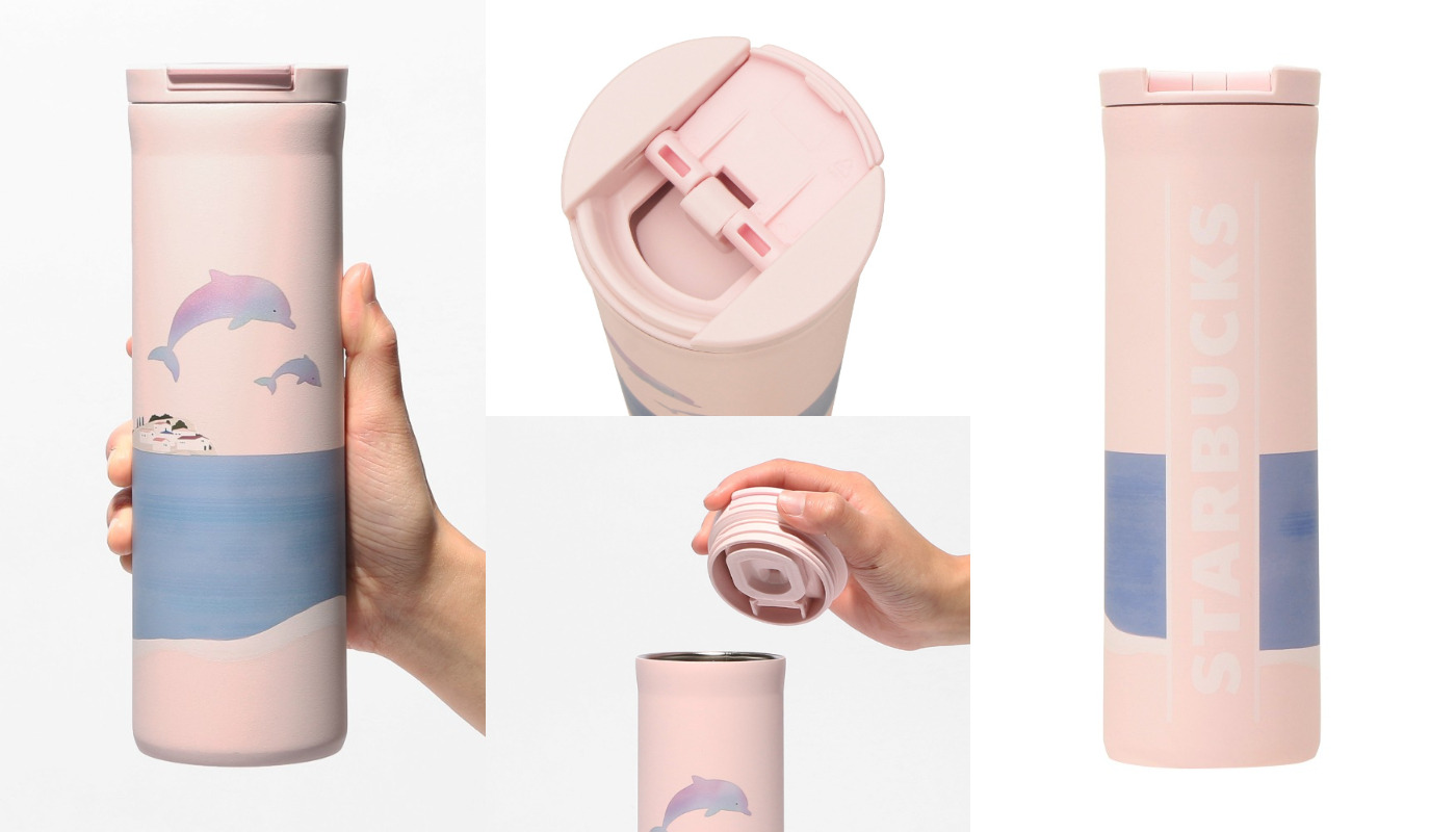 日本星巴克_初夏_SEASIDE GETAWAY_ステンレスボトルドルフィン_不鏽鋼隨身瓶海豚