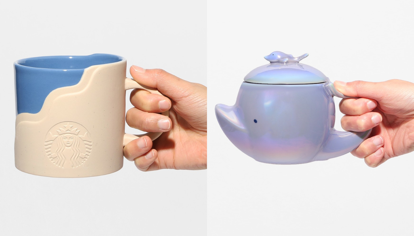 日本星巴克_初夏_SEASIDE GETAWAY_馬克杯_海灘_海豚