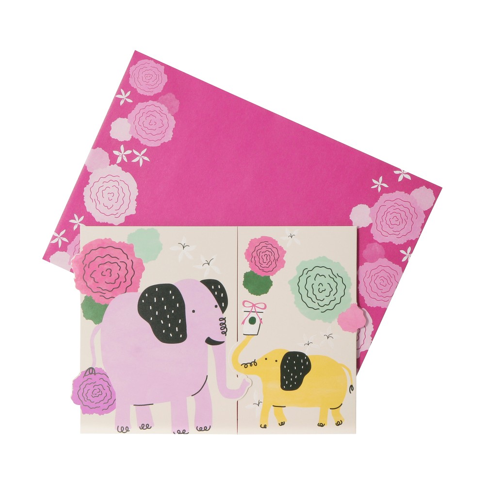 日本星巴克_ビバレッジカードエレファントカーネーション_大象康乃馨飲料卡