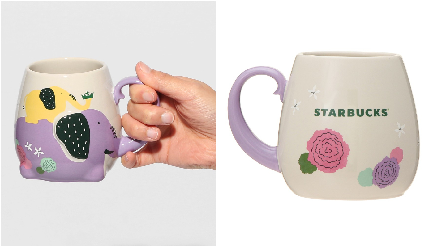 日本星巴克_マグエレファントカーネーション_大象康乃馨馬克杯