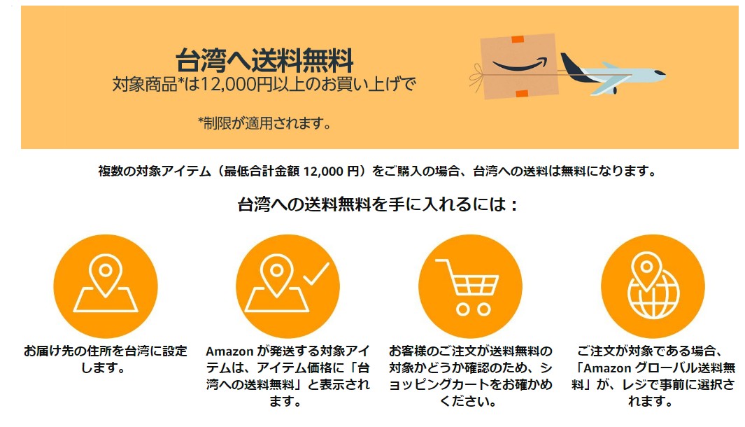 amazon_消費滿 12,000 日圓即享免國際運費優惠
