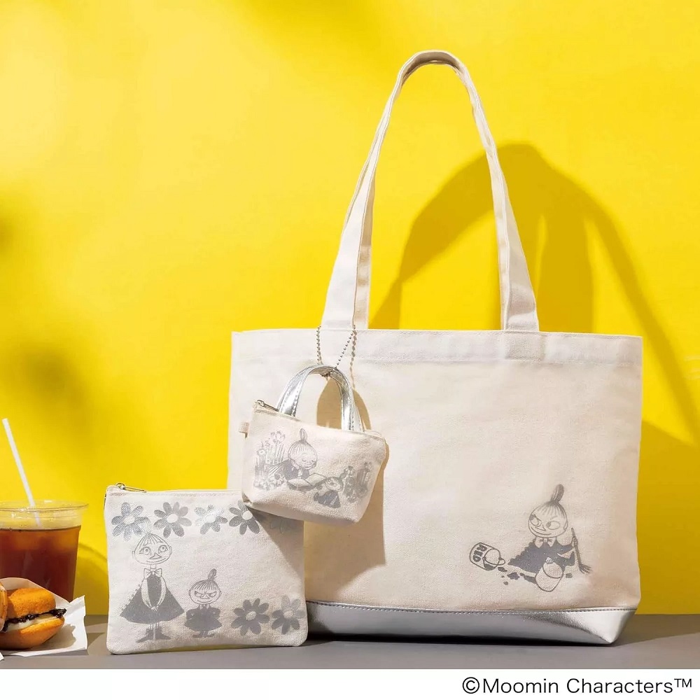 MOOMIN慕敏家族小不點姊妹圖案大小收納包2入組＆托特包