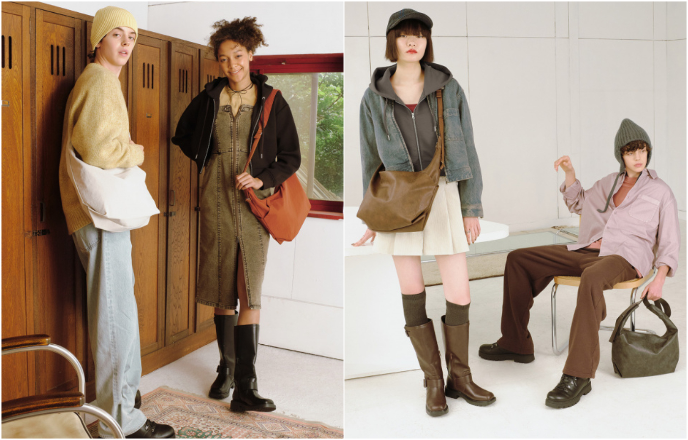 GU_斜肩包_柔軟尼龍_穿搭示意