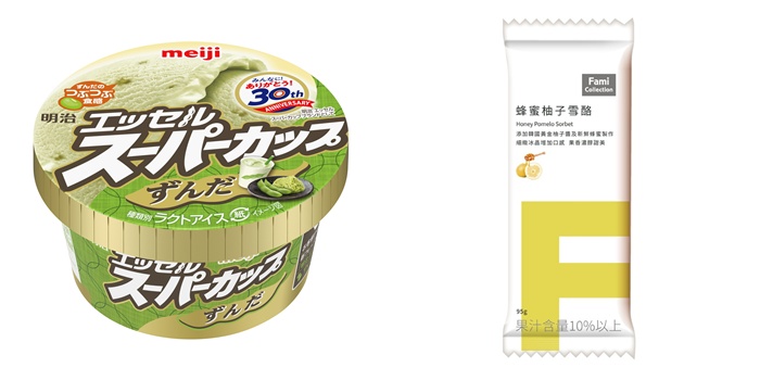 明治仙台毛豆奶昔超級杯冰淇淋／蜂蜜柚子雪酪冰棒