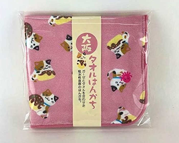 三色貓毛巾手帕