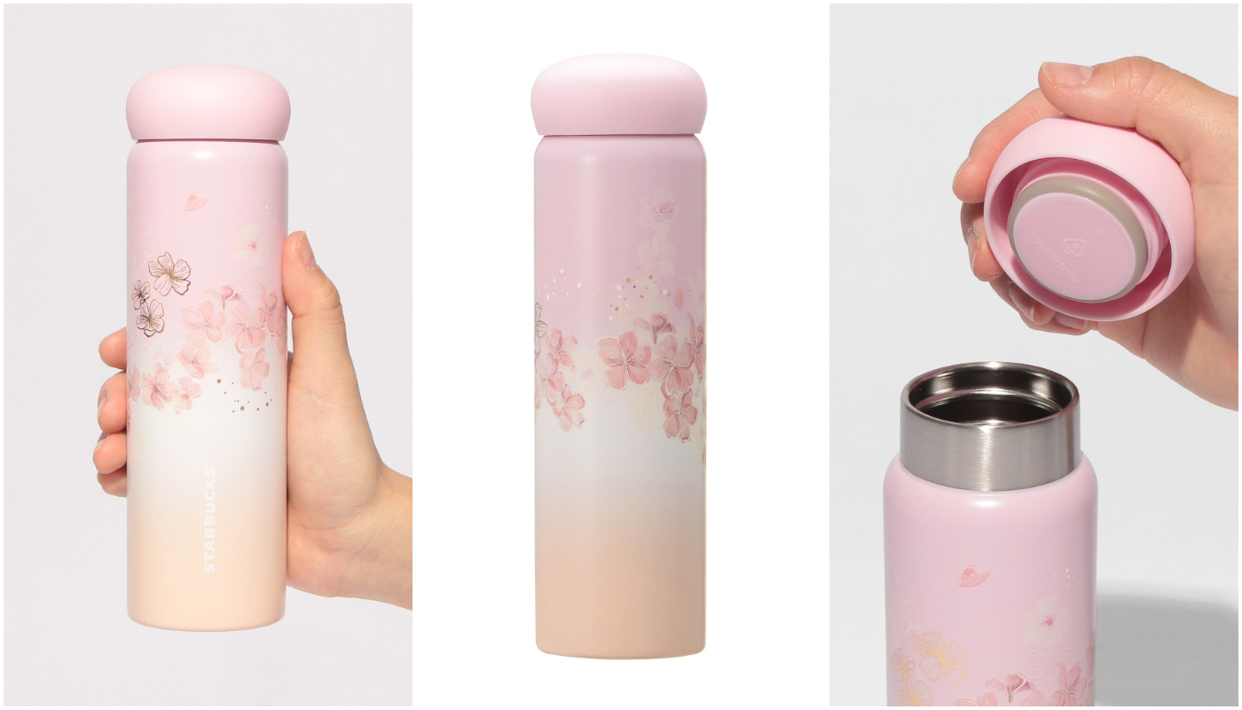 日本星巴克_STARBUCKS_sakura daytime_SAKURA2025 ステンレスボトルペールピンクグラデーション_櫻花 2025 不鏽鋼隨身瓶 淡粉色漸變