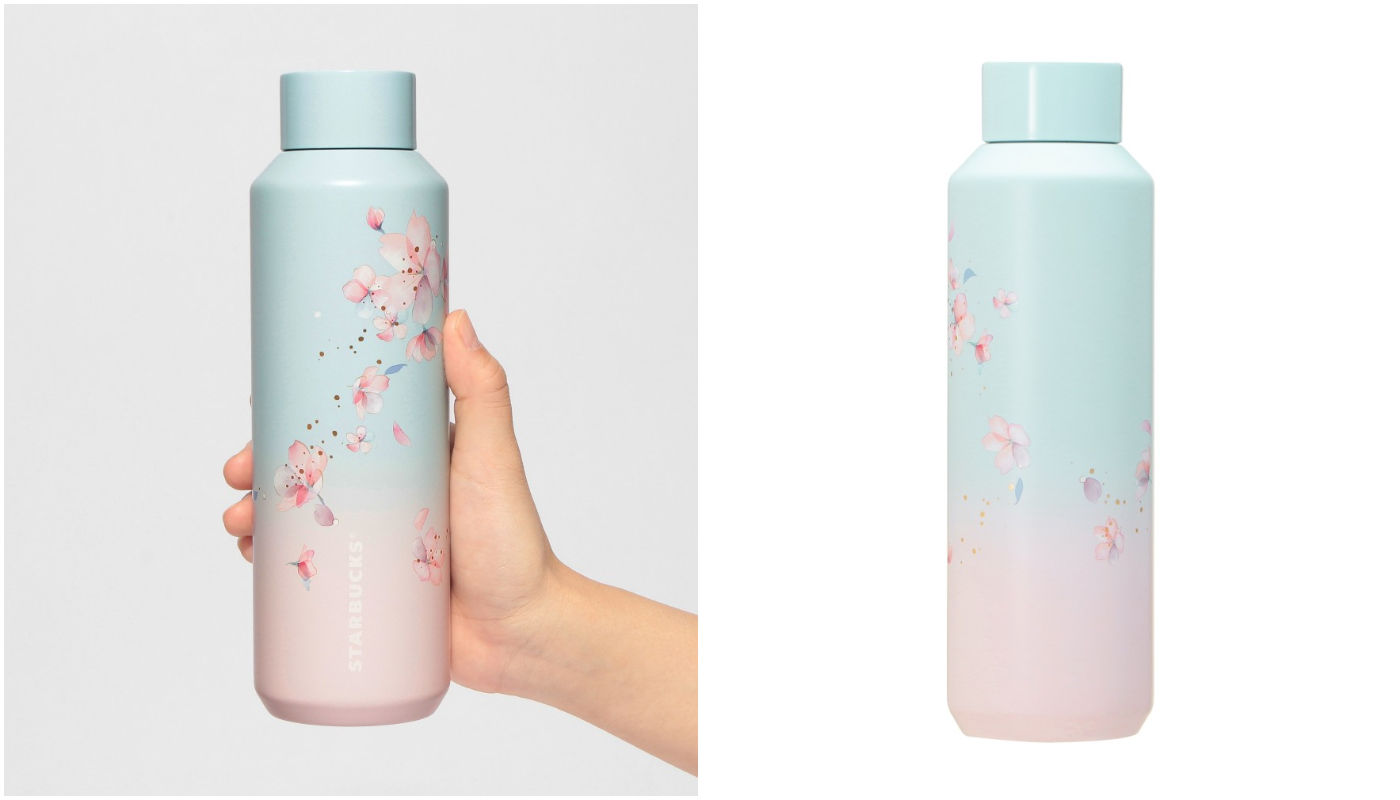 日本星巴克_STARBUCKS_sakura daytime_SAKURA2025ステンレスボトルペールブルーグラデーション_櫻花 2025 不鏽鋼隨身瓶 藍色漸變