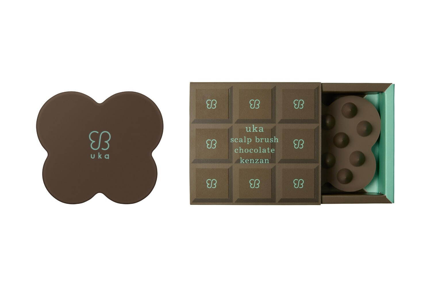 uka情人節限定 巧克力舒活頭皮按摩刷