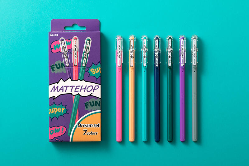 PENTEL MATTEHOP 高彩筆全新七色