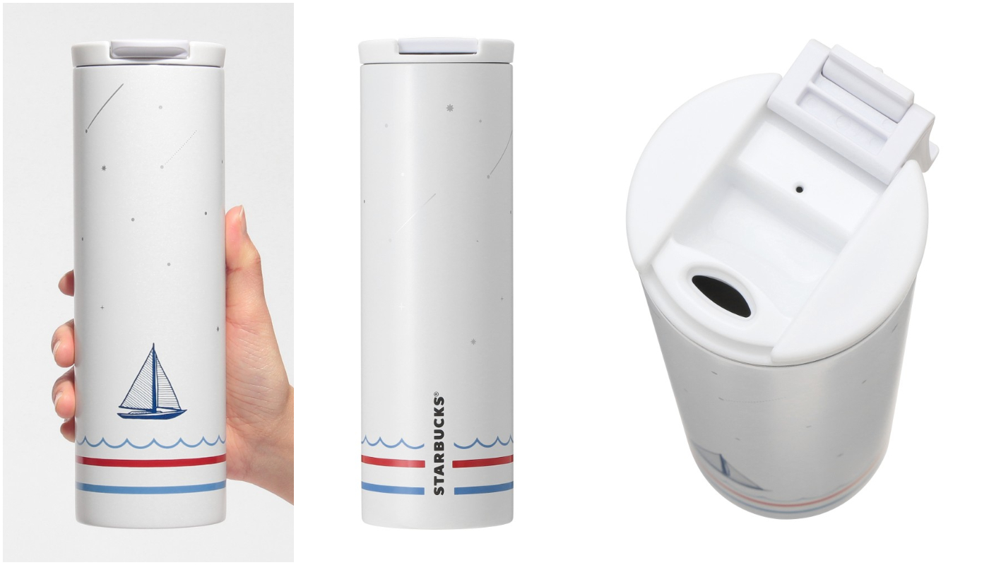 日本星巴克_STARBUCKS_MARINE LOOK_ステンレスシリンダータンブラーマリンボーダー_不鏽鋼圓柱形隨身瓶 MARINE BORDER