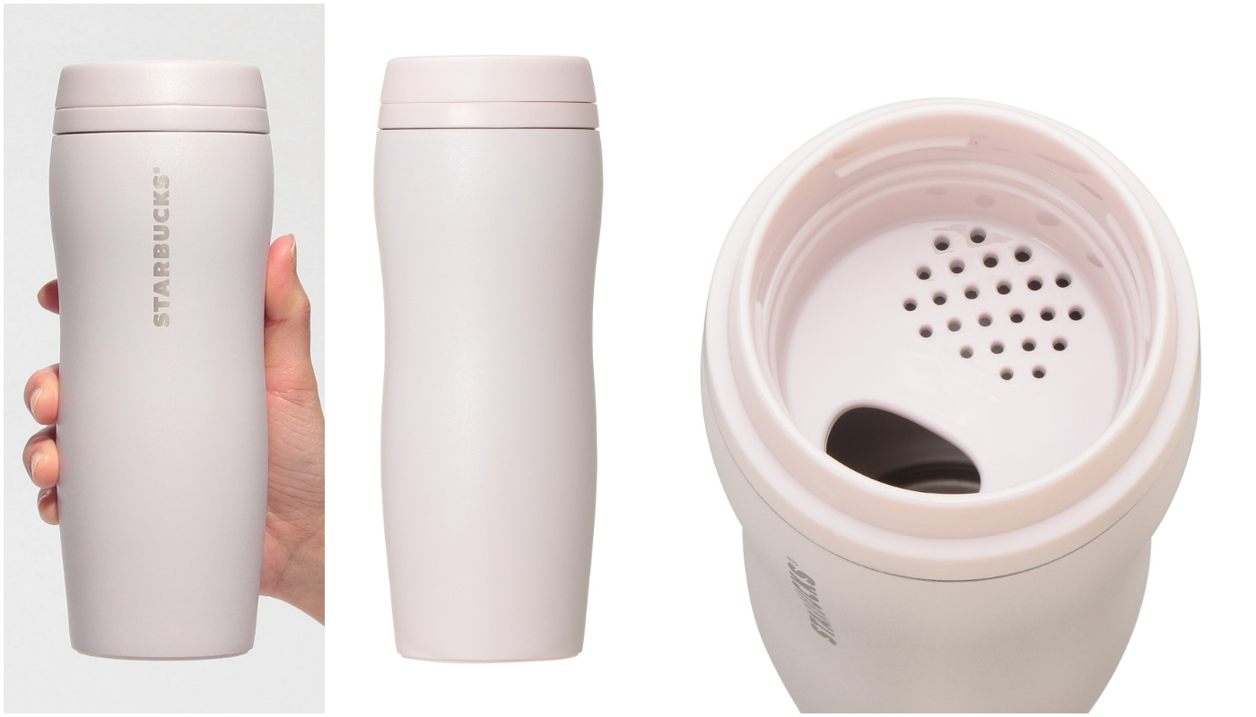 日本星巴克_STARBUCKS_母親節_ギフトボックス入りカーヴドステンレスボトルピンクベージュ_含禮物盒的弧形不鏽鋼瓶 淡粉色