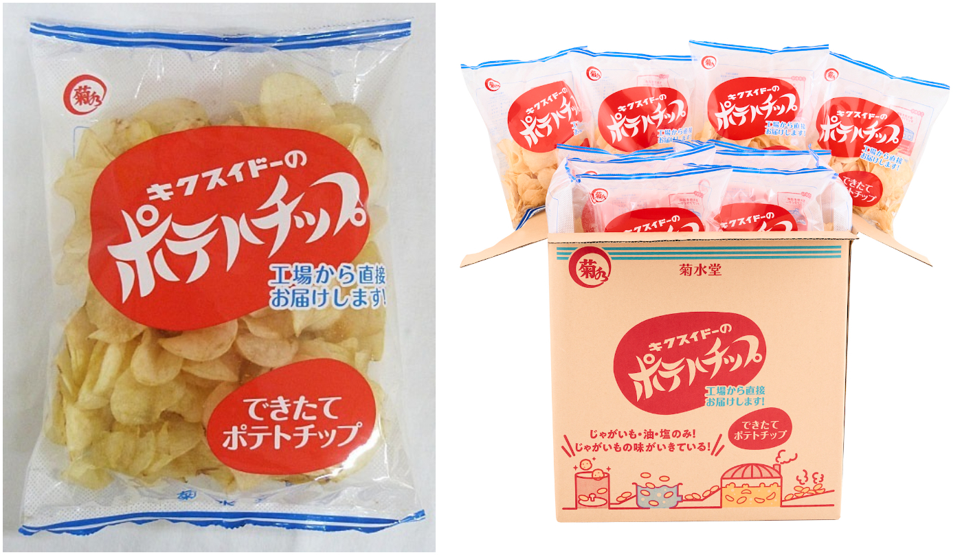 官方推薦必買品項_100種洋芋片_100ポテチ_キクスイドーのポテトチップ しお/のり_コンソメ【菊水堂】